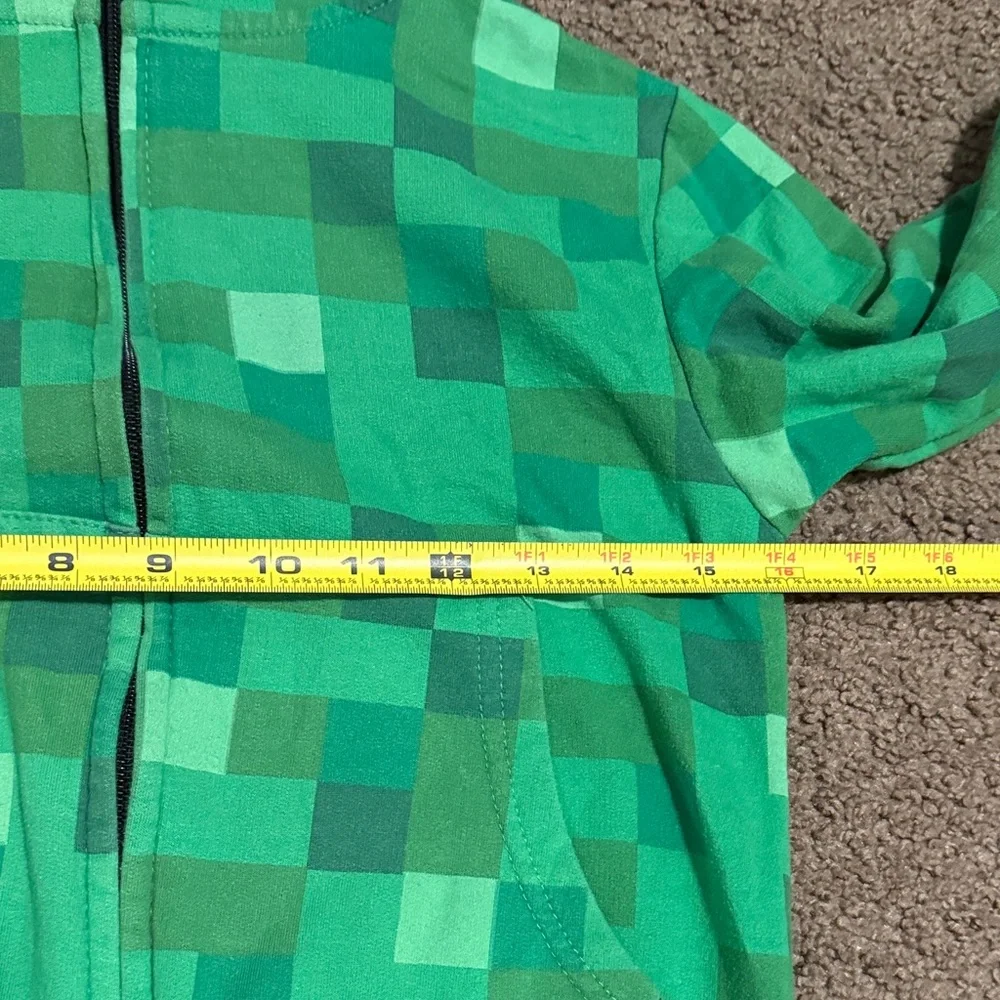 JINX Minecraft Kids Green Pixel Pattern Hoodie